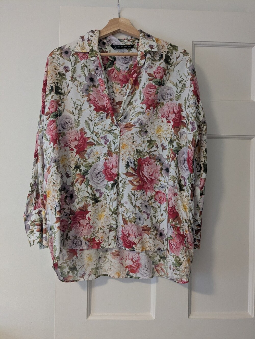 Zara Woman. Oversized Cotton Blouse. Size XS